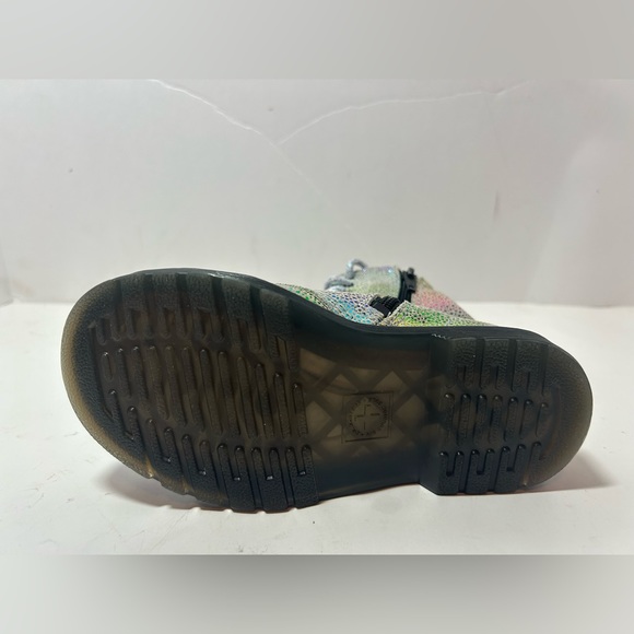 Dr. Martens 1460 Pascal T  Iridescent Rainbow Glitter Boots Girls  Kids Sz 9 - Picture 9 of 9